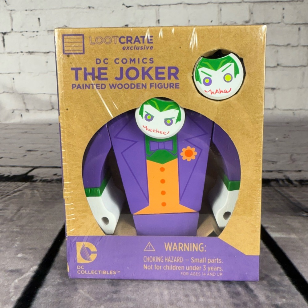 The Joker Painted Wooden Figure DC Direct Loot Crate New Batman